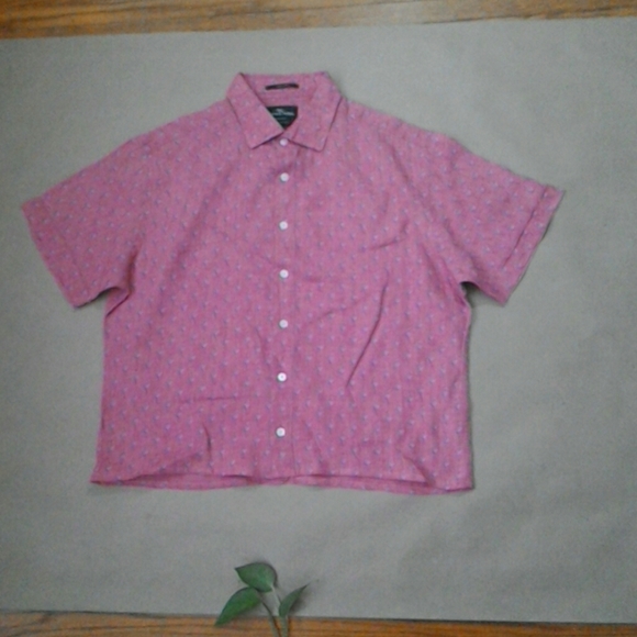 RODD & GUNN Hans Bay Regular Fit Flamingo Print 09/24 - Picture 2 of 9